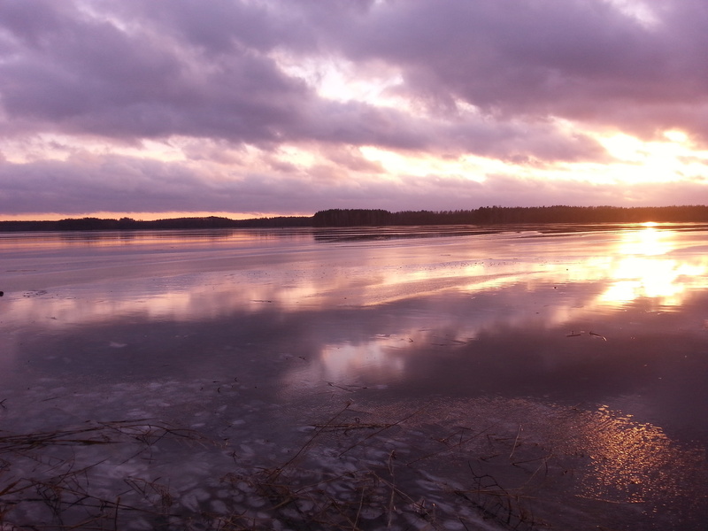 calm, idyllic, romantic sky, beach, reflection, scenics - nature, landscape, clouds, cloud - sky, tranquil scene, nature, lake, sky, 2K, no people, purple