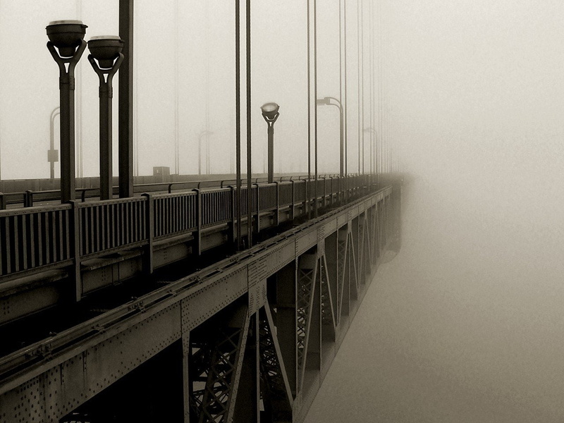 anime, MIST, monochrome, code, bridge, Noir, 720P, hd, 1280x960 px, gate, x, Golden Gate Bridge, golden, px, geass, art