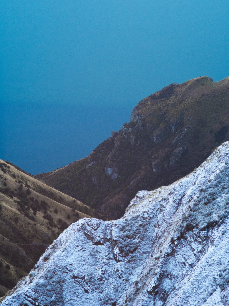 outdoors, day, no people, tranquility, cold temperature, rock, new zealand, minimalistic, formation, roys peak, nature, environment, sky, scenics - nature