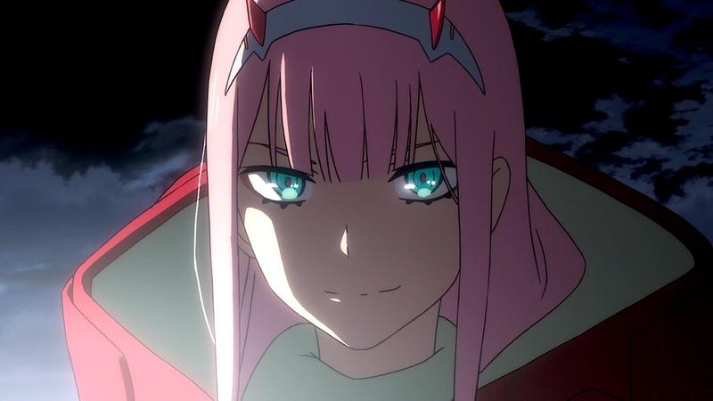 Darling in the FranXX, night, pink color, no people, outdoors, Anime, nature, sky, close-up, representation, body part, cloud - sky, lighting equipment