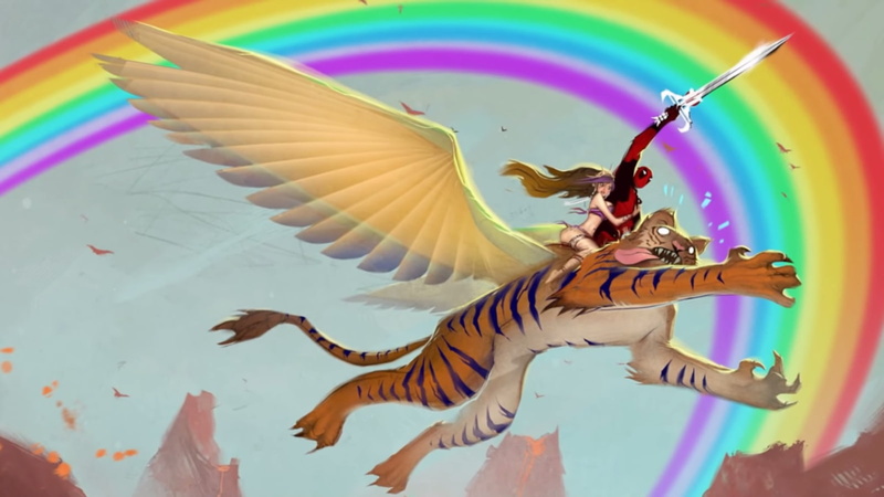 Video Game, Deadpool, 720P, Marvel Comics, Rainbow, Tiger