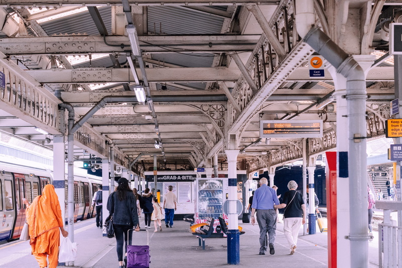 walking, group of people, real people, leisure activity, clothing, tube station, architecture, built structure, movement, person, barking station (stop g)