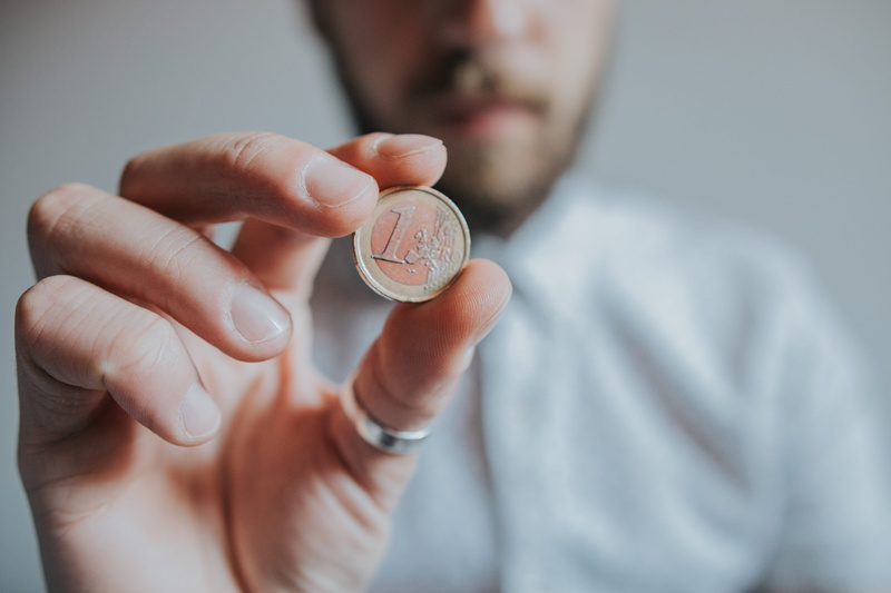 man, beard, 5K, one person, metal, close-up, human hand, euro, human body part, responsibility, business, finger, gold, adult, currency, palm (hand), midsection