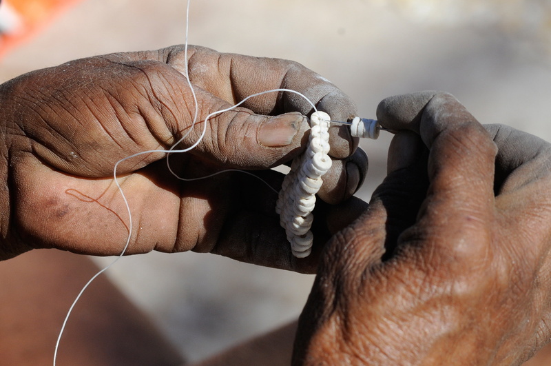 jewellery, one person, close-up, 2K, finger, ostrich egg shell, art and craft, craft, botswana, human hand, working, adult, real people, body part, one man only