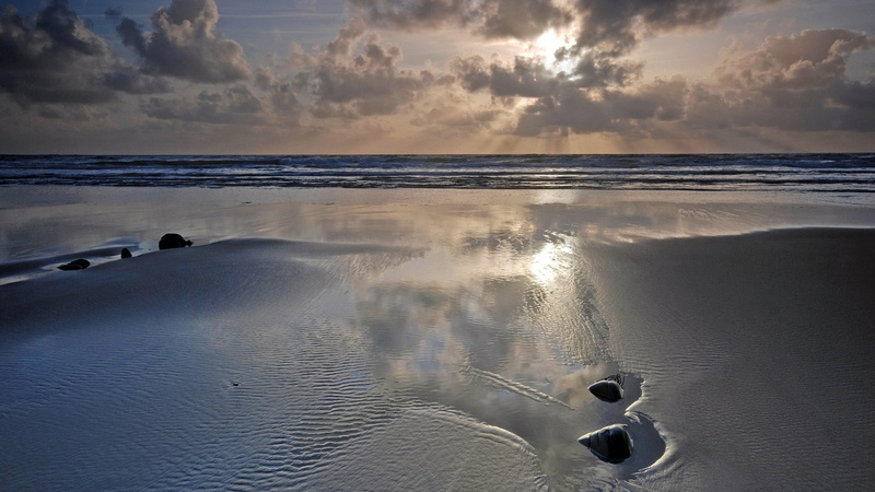 beach, land, sea, no people, horizon, reflection, coolest pictures ever of nature 2560x1440, scenics - nature, tranquility, beauty in nature, horizon over water
