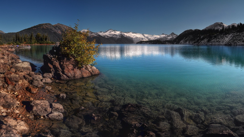 mountain, rock - object, mountain peak, water, formation, 2K, tranquility, tranquil scene, tree, nature, no people, travel destinations, rock, snowcapped mountain