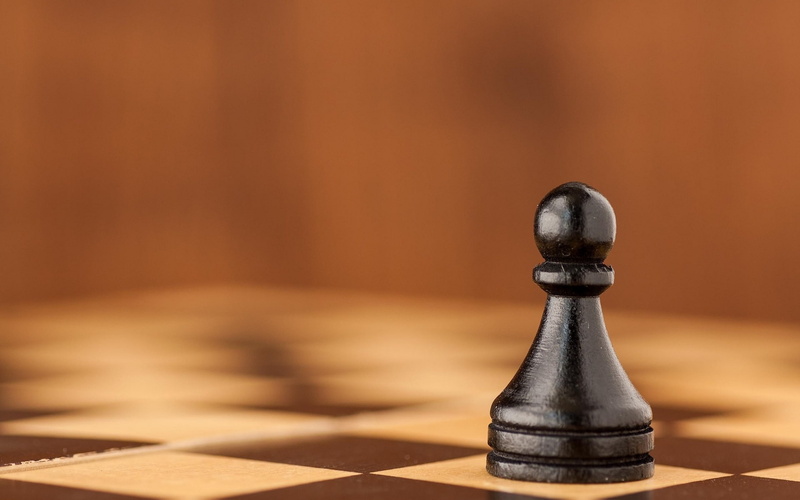 relaxation, board game, 1080P, focus on foreground, table, strategy, brown, close-up, chess board, pawn - chess piece, copy space, leisure games, wood - material