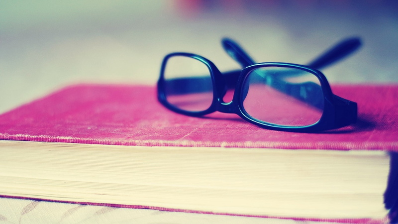 pink color, page, black, still life, studying, business, glasses, cover, dictionary, table, indoors, sunglasses, no people, fashion, education, textbook