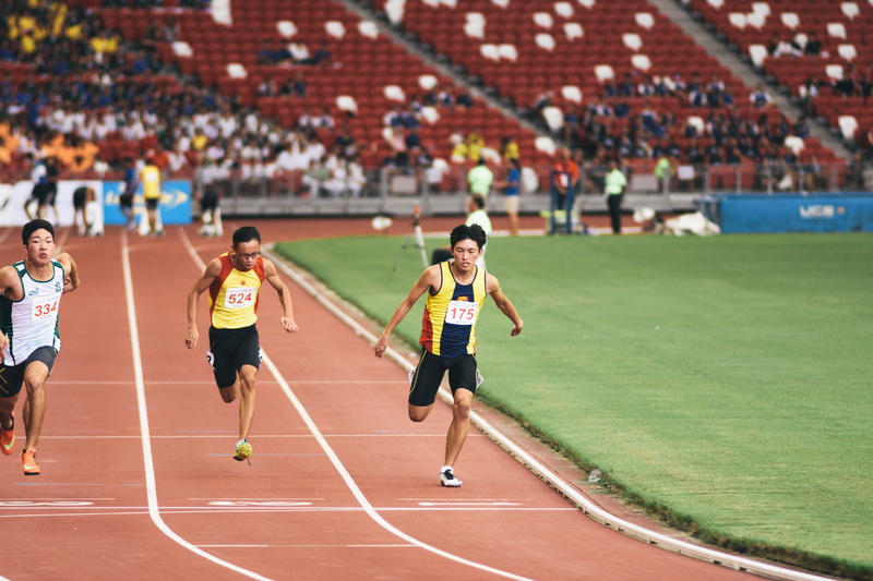 black, running, trackandfield, yellow, race, speed, sprinter, crowd, run, 5K, shorts, stadium, exercise, clothing, sports race, track and field, spectator