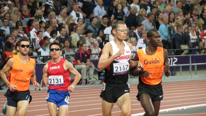 competitive sport, competition, 4K, guide, sports race, running track, runners, young adult, blind, spectator, running, runner, paralympic games, stadium