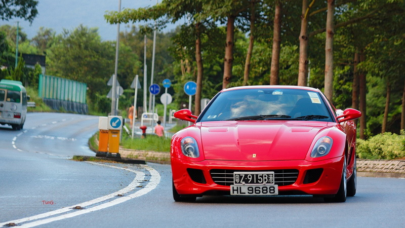 red, rouge, cars, ferrari, coupe, 720P, rosso, gtb, supercars, italia, 599, fiorano