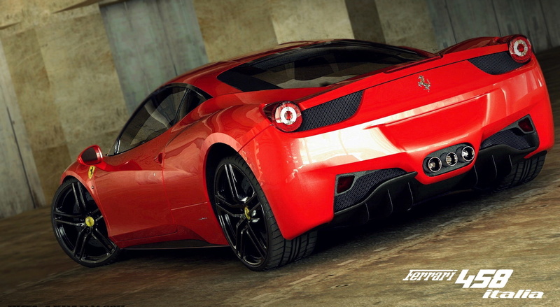 road, motor vehicle, car, driving, sports car, red, max, land vehicle, toy, stationary, italia, wealth, d, luxury, ferrari 458 italia, street, outdoors