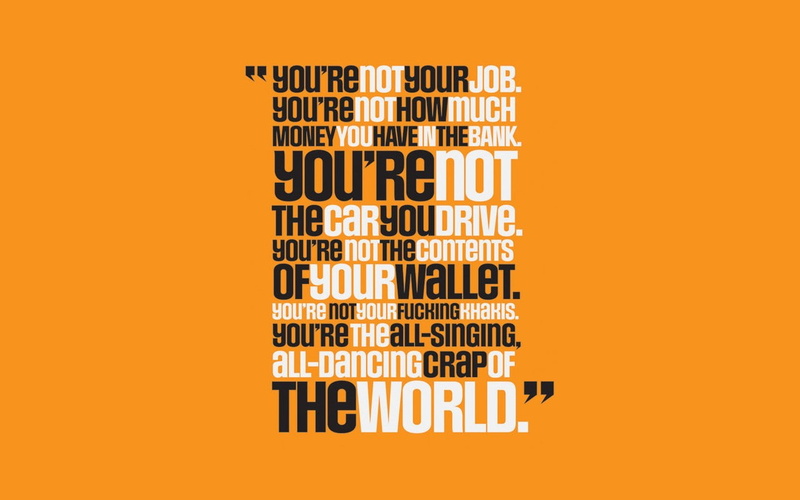movies, quote, 720P, typography, simple background, Fight Club