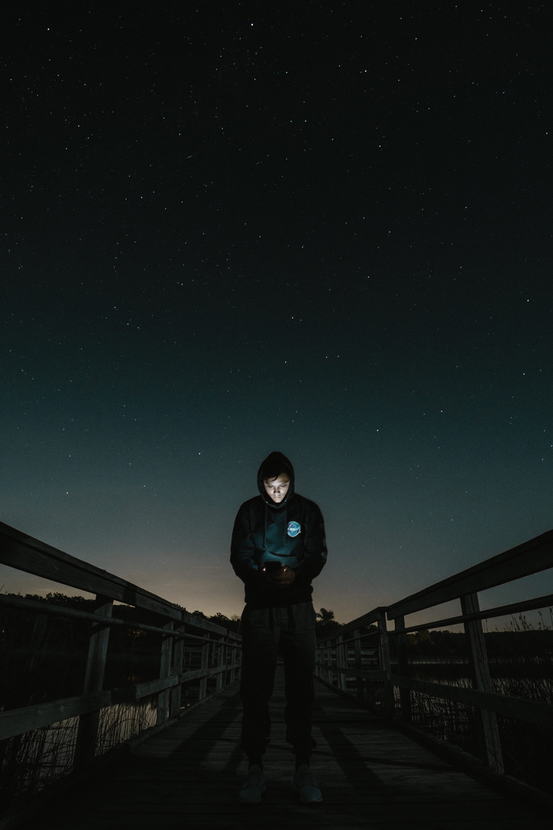 person, one person, looking, man, full length, outdoors, architecture, middle, star - space, walkway, portrait, hoodie, night, star, space, lifestyles