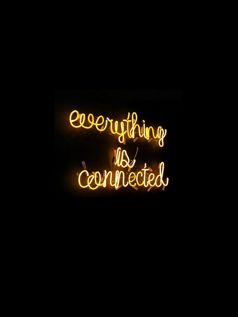 information, black background, dark, indoors, minimal, sign, communication, yellow, text, light - natural phenomenon, lighting equipment, neon, light, copy space