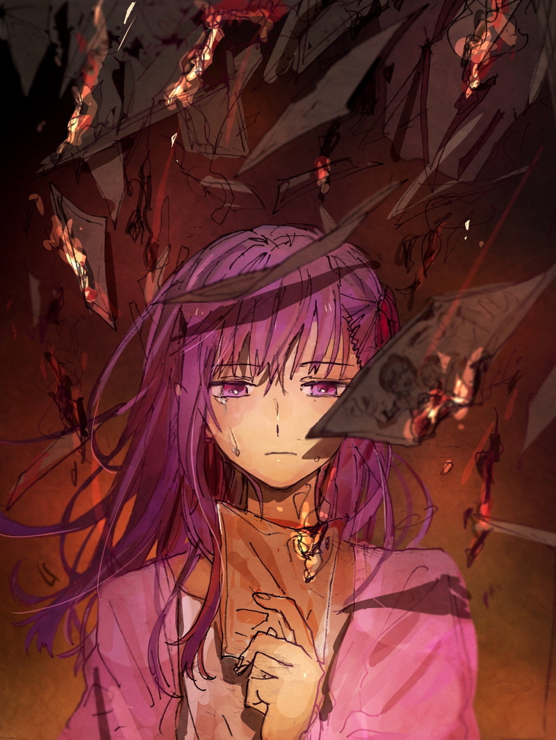 fan art, Fate/Stay Night, purple hair, anime girls, long hair, violet hair, Fate Series, digital art, violet eyes, Matou Sakura, fate/stay night: heavens feel