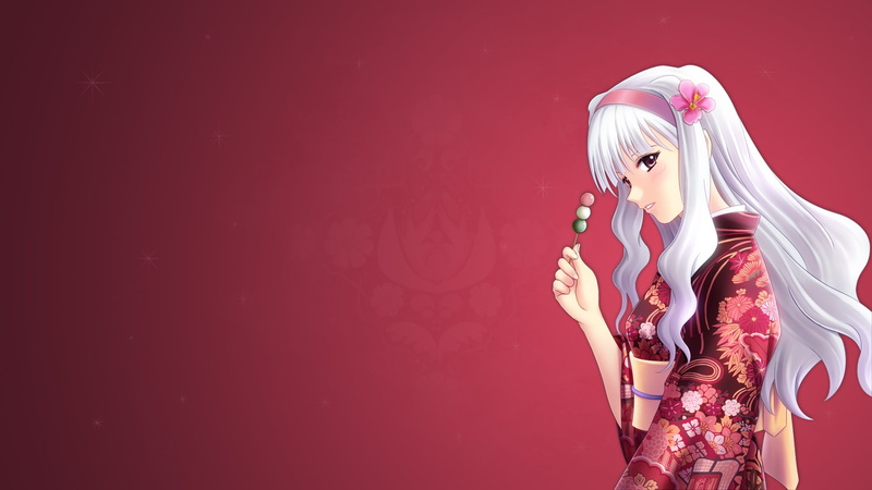 hairstyle, anime, copy space, women, anime girls, beauty, portrait, fashion, Shijou Takane, gradient, holding, beautiful woman, one person, dyed hair, colored background