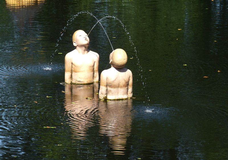human representation, reflection, gifhorn, female likeness, statue, nature, creativity, Water, belief, inject, Pond, Children, religion, representation