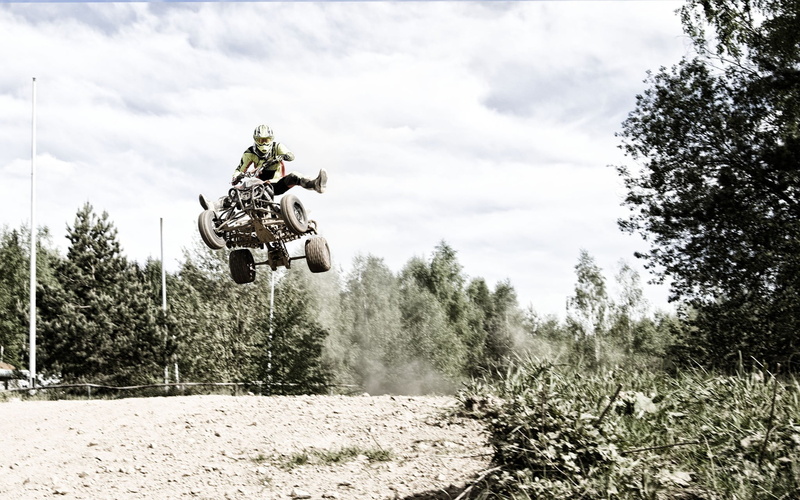 sky, mid-air, motocross, helmet, biker, nature, riding, jumping, real people, trees, sport, tree, transportation, cloud - sky, motion, motorcycle, mode of transportation