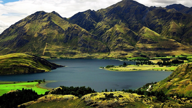 hd, landscapes, scenario, 1080P, Green, nature, mountains, art, x
