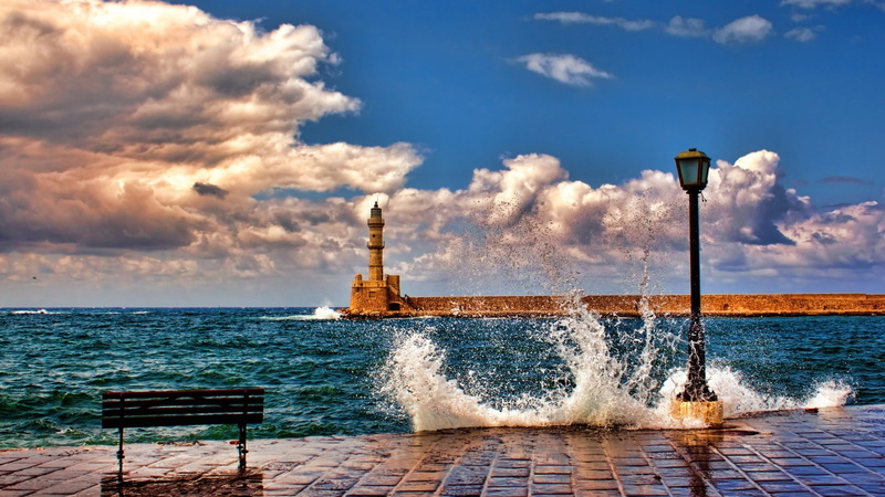 architecture, sea, lighthouses, art, x, nature, hd, 1080P, houses, scenario