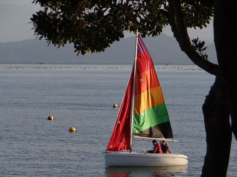 sailing, waterfront, bow, candle, beira mar, landscape, scenics - nature, boat, nautical vessel, nature, real people, scenario, outdoors, red, 4K, mar