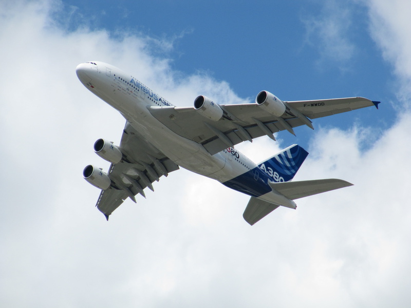 on the move, blue, plane, aerospace industry, motion, airplane, day, 4K, low, a380, aircraft, photo, air force, flying, journey, mode of transportation