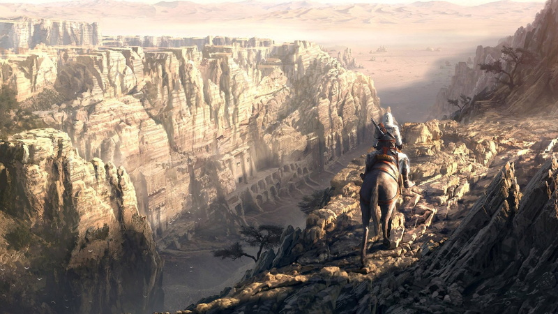 Altaïr Ibn-LaAhad, Assassins Creed, mountains, 1080P, ruin, video games, horse