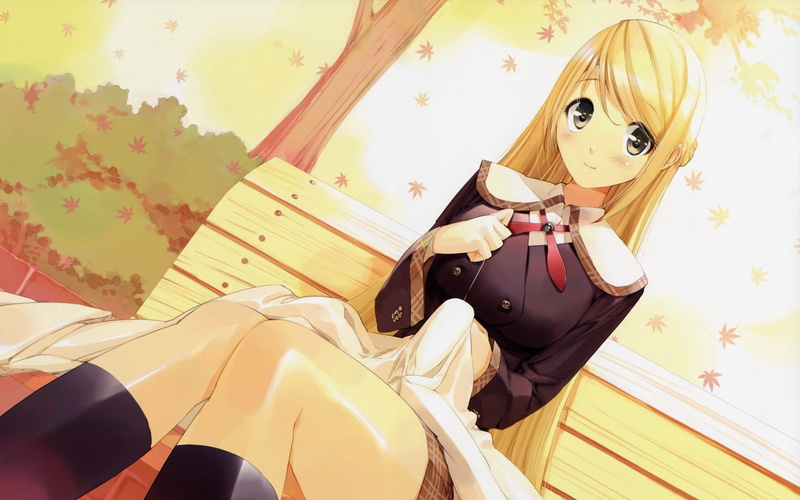 anime, hair, character, sky, close-up, orange, amusement park ride, 2K, art and craft, yellow, leisure activity, desktop, blushing, nature, mammal, illustration