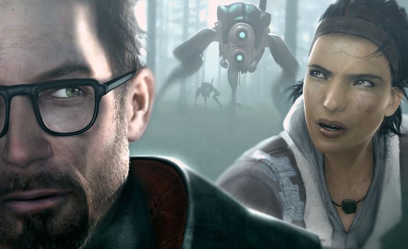 glasses, half-life 2, life, 1080P, indoors, framed, close-up, alyx, two people, Half Life, eyeglasses, contemplation, males, Gordon, concept art, young adult