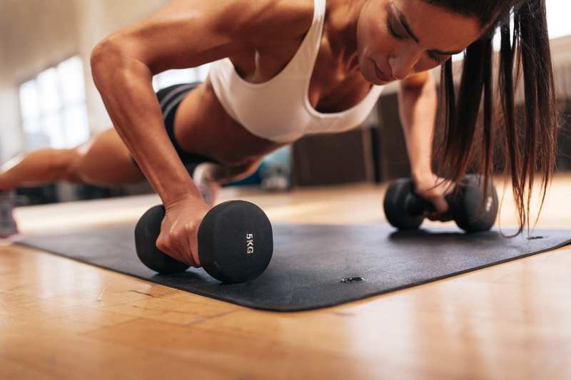 fitness, 2K, dumbbell, workout, pushups