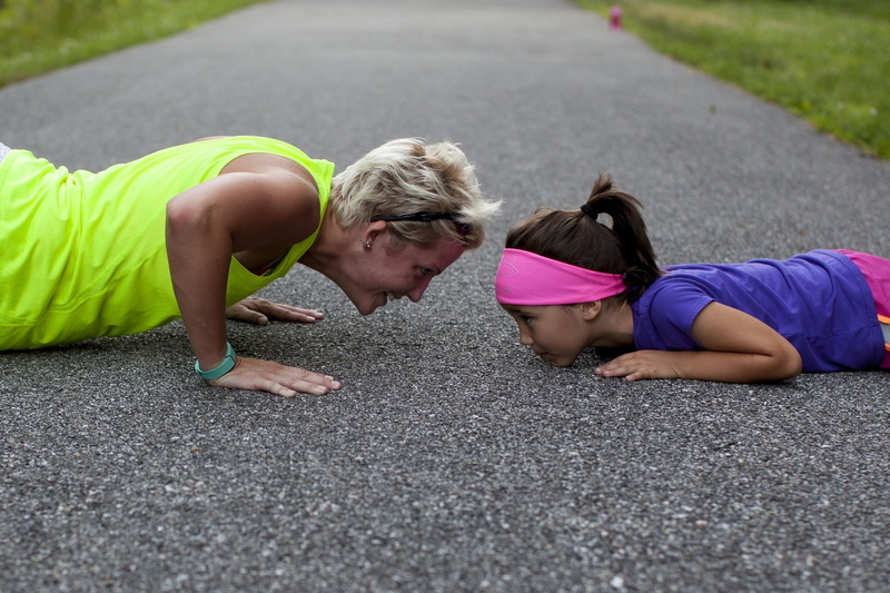 day, 1080P, fun, healthy lifestyle, women, sports clothing, lying down, city, asphalt, shorts, push ups, outdoors, muscles, workout, daytime, street, push