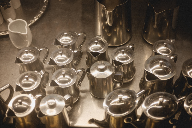 still life, shape, cafe, copper, variation, arrangement, large group of objects, glass - material, closeup, ornate, pots, antique, bunch, metal, domestic