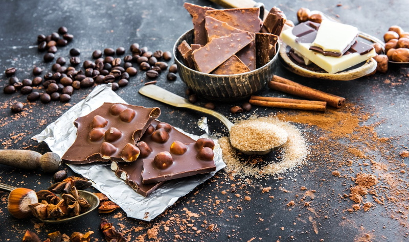 Coffee Beans, Star Anise, Chocolate, Sugar, Food, 1080P, Still Life, Cinnamon