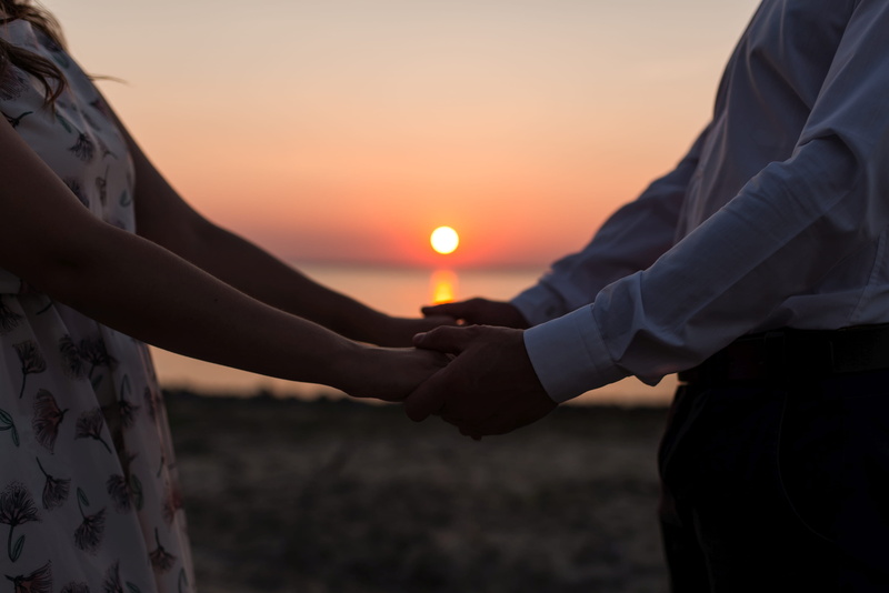 human body part, romantic, man, leisure activity, sunset, hands, holding, men, hand, sky, couple - relationship, positive emotion, couple, moment, holding hand