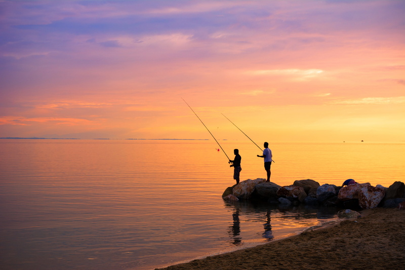 waterfront, relaxation, sunset, sunrise, color, scenics - nature, silhouette, leisure activity, beauty in nature, hobbies, greece, rock - object, harbor