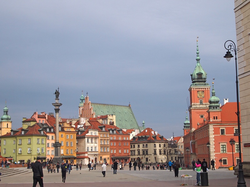 1080P, outdoors, real people, white, built structure, warsaw, men, crowd, walking, religion, poland, spire, women, group of people, lifestyles, old town