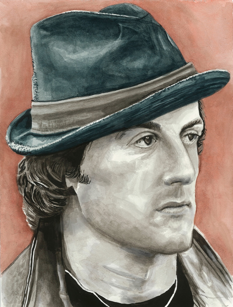 artwork, portrait, fan art, 2K, digital painting, portrait display, ArtStation, Rocky (movie), painting, Sylvester Stallone, Graham Voss
