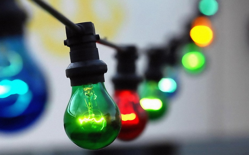 lights, light bulb, day, electricity, bokeh, glass - material, detail, green color, illuminated, selective focus, lightbulb, group of objects, still life