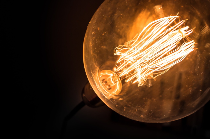 technology, lightbulb, macro, 2K