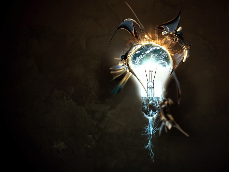 digital art, lightbulb, 720P