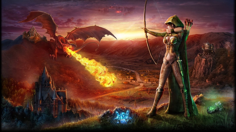 burning, auto post production filter, archer, tree, art and craft, sign, fantasy art, fire, artwork, armor, cloud - sky, Stormfall: Age of War, arts culture and entertainment