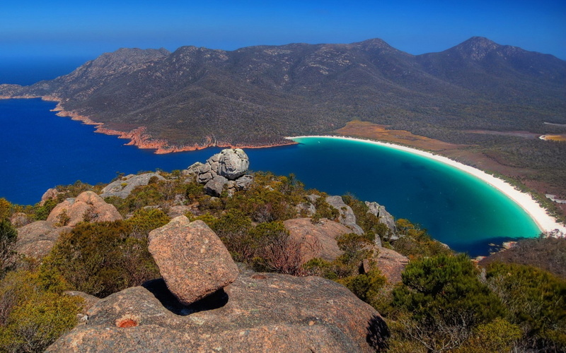 scenics - nature, hd full  nature inspired 1920x1200, land, 1080P, sea, day, tranquility, blue, non-urban scene, beauty in nature, rock, mountain range
