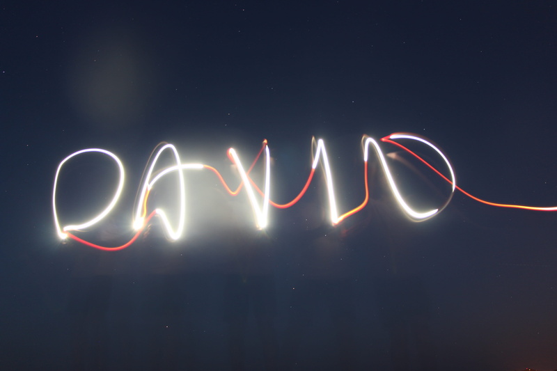 glowing, david, light trail, motion, brightly lit, positive emotion, text, creativity, communication, light - natural phenomenon, light painting, no people
