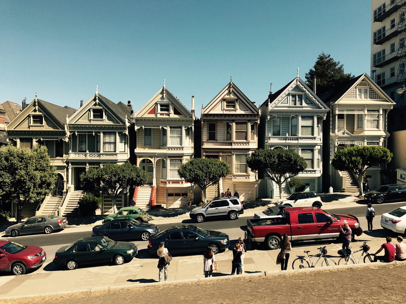 uSA, Painted Ladies, the painted ladies, tree, incidental people, outdoors, san, plant, residential Building, no People, home Ownership, sunlight, car