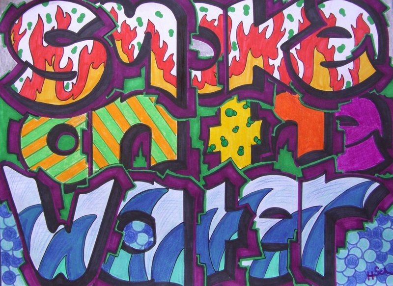 felt tip pens, representation, shape, craft, graffiti, multi colored, text, no people, art and craft, floral pattern, watercolor, image, smoke on the water