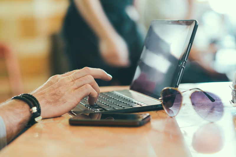 frames, business, wooden, wireless technology, mobile, glass, desk, netbook, brown, man, cafe, laptop, human hand, hand, technology, human body part, connection