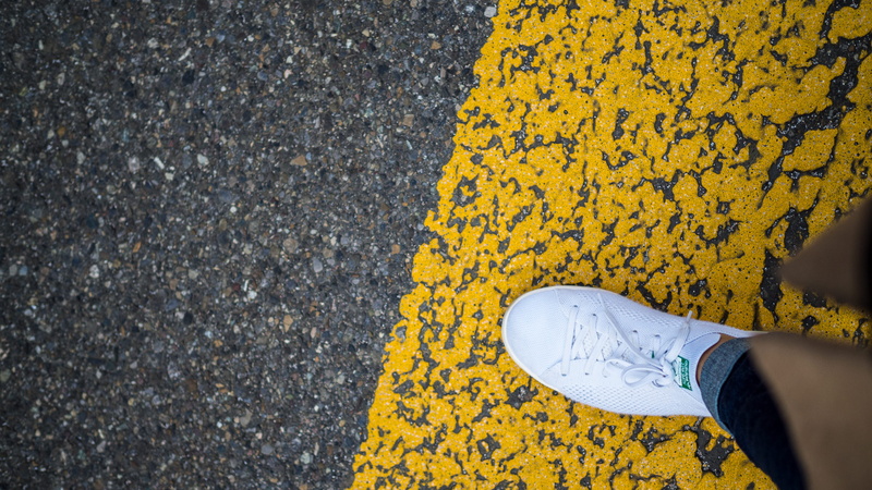 line, limb, one person, wearing, white, human limb, adult, day, body part, 4K, shoe, smith, street, human body part, standing, low section, transportation