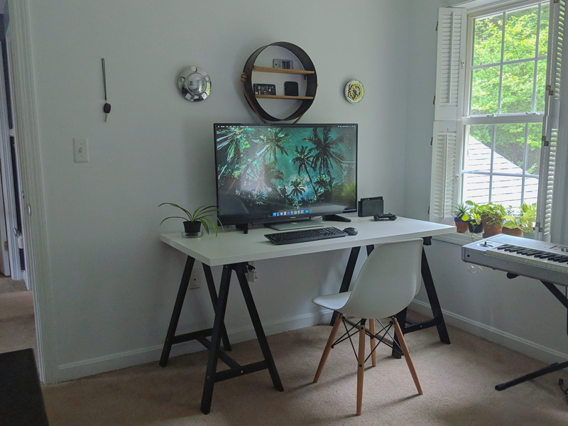 united states, chair, minimalist, wireless technology, computer, 307 middle branch rd, office, absence, desk setup, desk, domestic room, technology, day