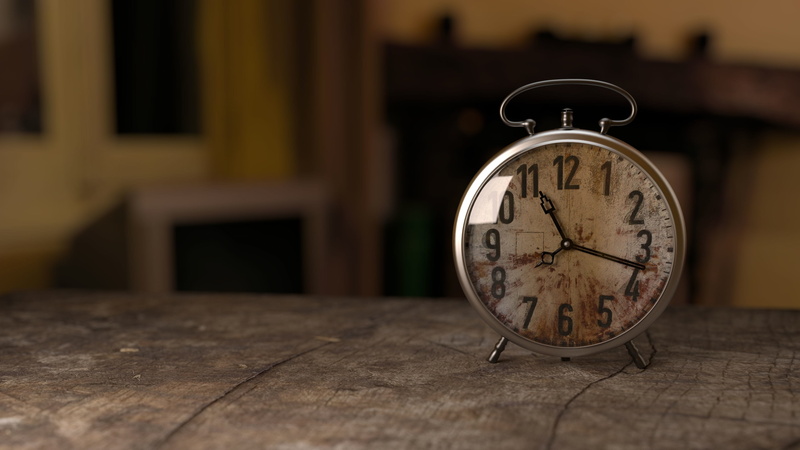 antique, clock, wood, wood - material, minute hand, number, alarm clock, domestic room, retro styled, old, selective focus, no people, 4K, wood grain